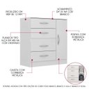 Ver imagem 3 de Cômoda 4 Gavetas Flex Mdp 90x93x40cm Branco 2009