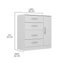 Ver imagem 4 de Cômoda 4 Gavetas Flex Mdp 90x93x40cm Branco 2009