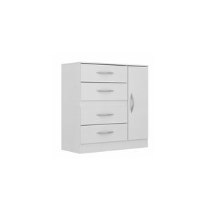 Cômoda 4 Gavetas Flex Mdp 90x93x40cm Branco 2009