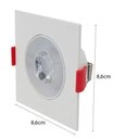 Ver imagem 2 de Kit com 2 Luminárias Spot Led Mr16 05w Bivolt 3000k Quadrado