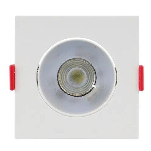 Kit com 2 Luminárias Spot Led Mr16 05w Bivolt 3000k Quadrado