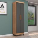 Ver imagem 3 de Armário Multiuso Lite Nature Cinza – Móveis Leão