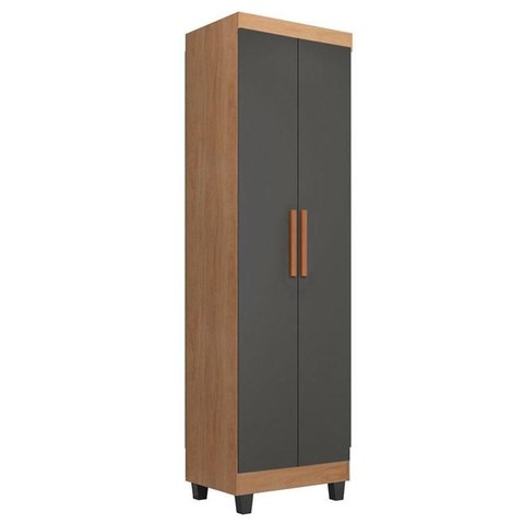 Armário Multiuso Lite Nature Cinza – Móveis Leão