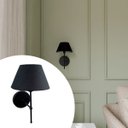 Ver imagem 3 de Arandela Luminária de Parede Clássica Preto com Cúpula Preta Ref 16