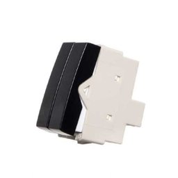 Interruptor Duplo Embutir para Móvel Madeira 10a Preto Completo - 2