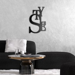 Placa Decorativa Style 3d Mdf 3mm Fita Adesiva Preto Fosco - 8 Placa Decorativa Style 3d Mdf 3mm Fita Adesiva Preto Fosco - 8