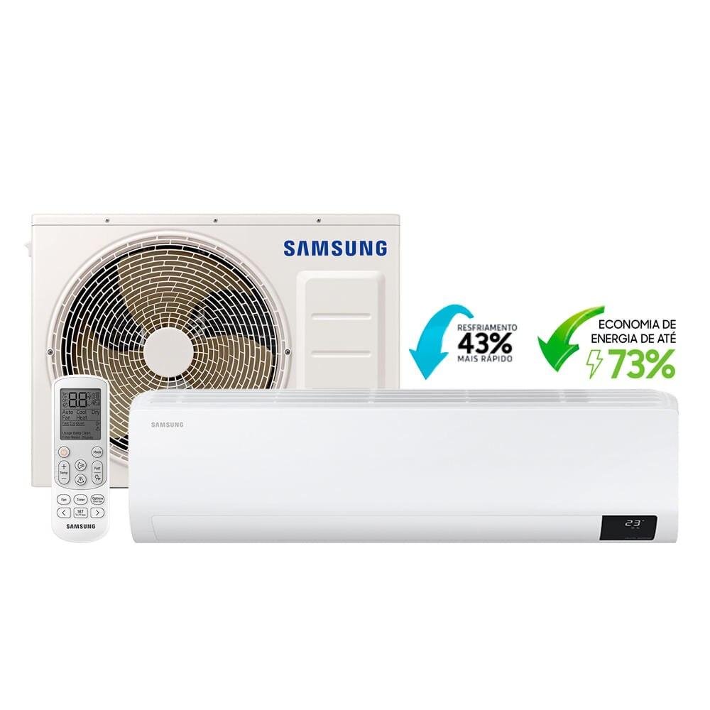 Ar Condicionado Split 12000 BTUs High Wall Inverter Samsung Ultra Quente e Frio AR12BSHZCWKNAZ 220V - 3