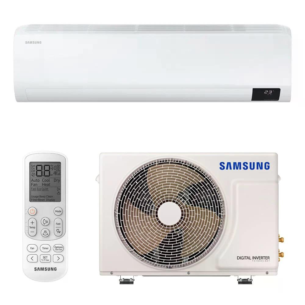 Ar Condicionado Split 12000 BTUs High Wall Inverter Samsung Ultra Quente e Frio AR12BSHZCWKNAZ 220V