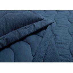 Colcha king trussardi 2 porta travesseiros 300 fios cetim marino - 3