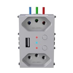 Smart Home Tomada Dupla Refinatto C/usb Wi-fi Branca-weg - 1