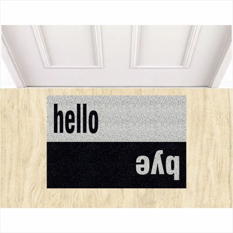 Capacho Tapete Hello Bye.