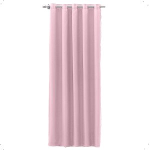 Cortina Blackout 1,40 X 2,20m Folha Unica Ilhos para Provador Corta Luz Cor Rosa