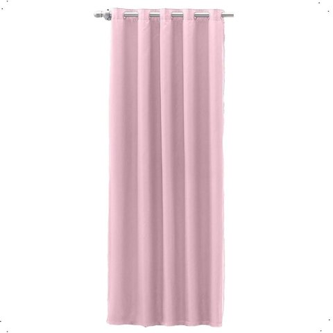 Cortina Blackout 1,40 X 2,20m Folha Unica Ilhos para Provador Corta Luz Cor Rosa