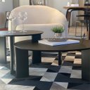 Ver mais imagens de Mesa de Centro Orgânica 60cm Chanfrada Pé Madeira 28019 Artesano