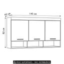 Ver imagem 2 de Armário Aéreo Ponte Modulado 145cm Taiga Branco/avelã L01 - Mpozenato