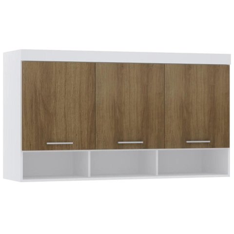 Armário Aéreo Ponte Modulado 145cm Taiga Branco/avelã L01 - Mpozenato