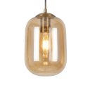Ver imagem 3 de Pendente Moderno Glass 60cm 12 Vidros Âmbar C Lâmp. Led