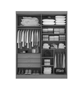 Ver imagem 2 de Guarda Roupa da Vinci 4 Pts com Espelho Branco - D Doro