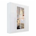 Ver imagem 1 de Guarda Roupa da Vinci 4 Pts com Espelho Branco - D Doro