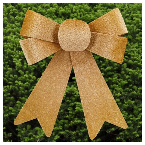 Kit 8 Enfeite Árvore Natal Laço Dourado 17,5cm