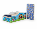 Ver imagem 1 de Mini Cama Infantil Adesivada Patrulha Canina MDF com Proteção Lateral e Colchão Ortobom