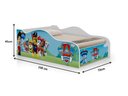 Ver imagem 4 de Mini Cama Infantil Adesivada Patrulha Canina MDF com Proteção Lateral e Colchão Ortobom