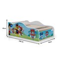 Ver imagem 4 de Mini Cama Infantil Adesivada Patrulha Canina MDF com Proteção Lateral e Colchão Ortobom