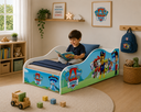 Ver imagem 2 de Mini Cama Infantil Adesivada Patrulha Canina MDF com Proteção Lateral e Colchão Ortobom
