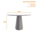 Ver imagem 2 de Mesa Isis 120m com Tampo MDF para 4 Lugares Ype - New Ceval
