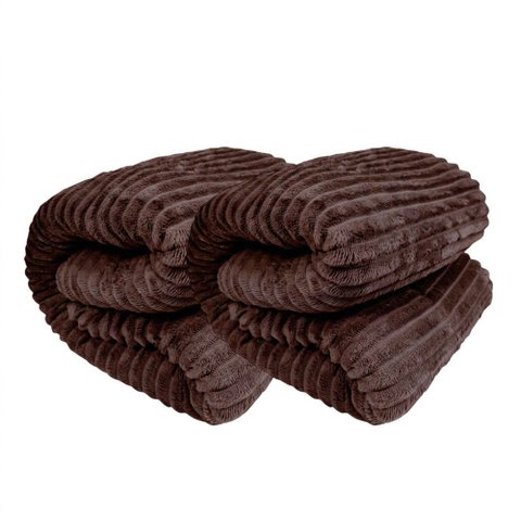 Manta Cobertor Casal Corttex Luster Canelada 180x220cm Microfibra Antialérgico Super Macio Premium