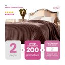 Ver imagem 3 de Manta Cobertor Casal Corttex Luster Canelada 180x220cm Microfibra Antialérgico Super Macio Premium