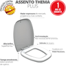 Assento Tampa para Vaso Sanitário Plus Compatível Thema Cor Cinza Claro Durín - 2