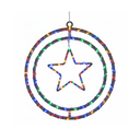 Ver imagem 1 de Argola Dupla C/ Figuras Estrela 80leds Colorida - Global