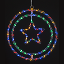 Ver imagem 2 de Argola Dupla C/ Figuras Estrela 80leds Colorida - Global