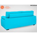 Ver imagem 5 de Conjunto de Sofá 2 e 3 Lugares Fixo Modena Velosuede Turquesa - Netsofás