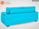 Ver imagem 5 de Conjunto de Sofá 2 e 3 Lugares Fixo Modena Velosuede Turquesa - Netsofás