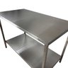 Mesa Aço Inox Industrial 130x60x90 Cm Plano Liso Nortinox - 4