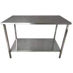 Mesa Aço Inox Industrial 130x60x90 Cm Plano Liso Nortinox - 2