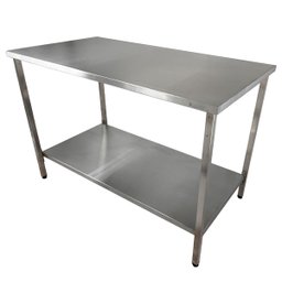 Mesa Aço Inox Industrial 130x60x90 Cm Plano Liso Nortinox - 1