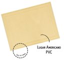 Ver imagem 3 de Jogo 2 Lugar Americano Retangular Mesa Pvc Dourado Executivo 30x45cm em Casa Tem