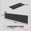 Ver imagem 3 de Kit 10 Placas Cabeceira Modular Estofada Autocolante King - Preto