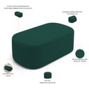 Ver imagem 4 de Kit 02 Puffs Decorativos Orgânicos para Living Quarto 100cm Doha W01 Bouclê Verde - Lyam Decor