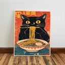 Ver imagem 4 de Kit 3 Quadro Decorativo Gato Japonês Sushi Restaurante Qualidade Premium Moderno 28x20cm