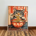 Ver imagem 6 de Kit 3 Quadro Decorativo Gato Japonês Sushi Restaurante Qualidade Premium Moderno 28x20cm