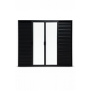 Ver imagem 2 de Veneziana 6 Folhas Aluminio Preto 1,00x1,00