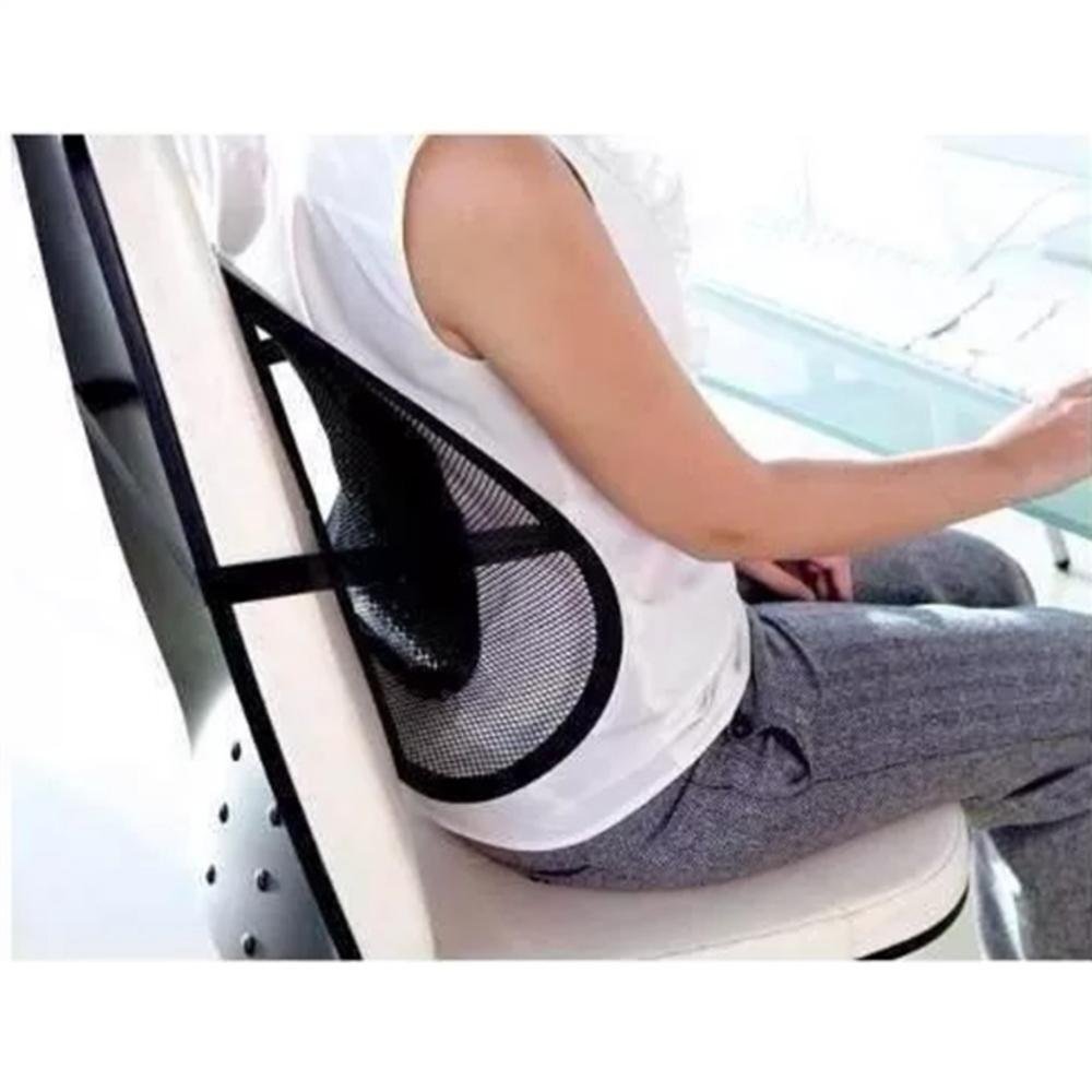 Kit 10 Encosto Lombar Carro Cadeira Veicular com Massageador Corretor Postural Apoio para Costas - 1