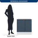 Ver imagem 5 de Balcão sem Tampo 80cm 2 Portas Yescasa Unna Branco/Azul