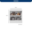 Ver imagem 3 de Balcão sem Tampo 80cm 2 Portas Yescasa Unna Branco/Azul
