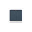 Ver imagem 2 de Balcão sem Tampo 80cm 2 Portas Yescasa Unna Branco/Azul