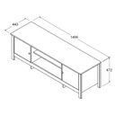 Ver imagem 4 de Rack Bancada para Tv 42 Pol 2 Portas 146 Cm R606 Branco Dtall